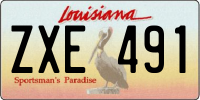 LA license plate ZXE491