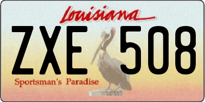 LA license plate ZXE508