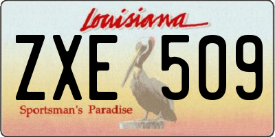 LA license plate ZXE509