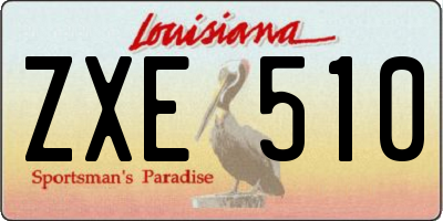 LA license plate ZXE510