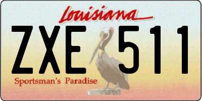 LA license plate ZXE511