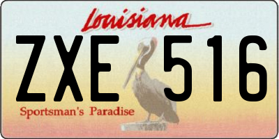 LA license plate ZXE516