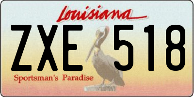 LA license plate ZXE518