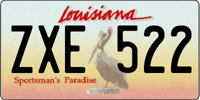 LA license plate ZXE522