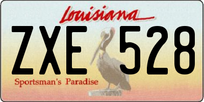 LA license plate ZXE528