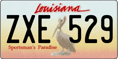 LA license plate ZXE529