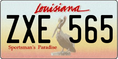 LA license plate ZXE565