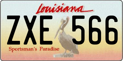 LA license plate ZXE566