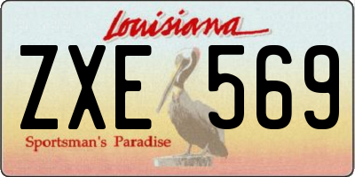 LA license plate ZXE569