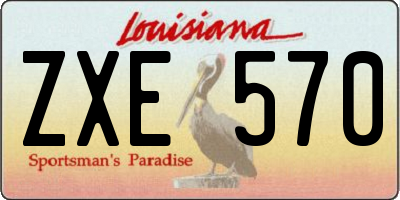 LA license plate ZXE570