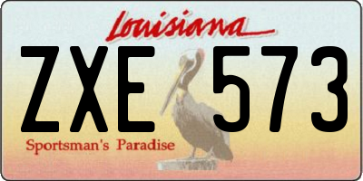 LA license plate ZXE573