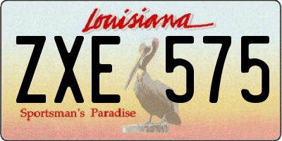 LA license plate ZXE575