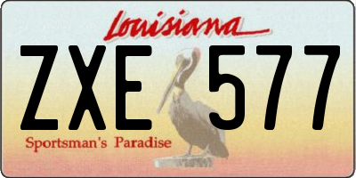 LA license plate ZXE577