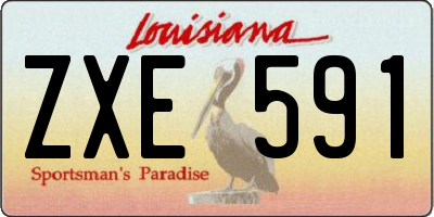 LA license plate ZXE591