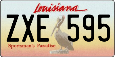 LA license plate ZXE595