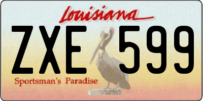 LA license plate ZXE599