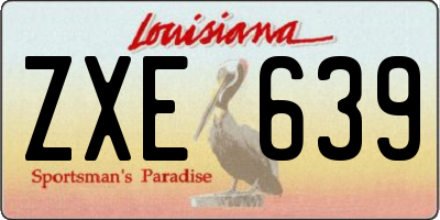 LA license plate ZXE639