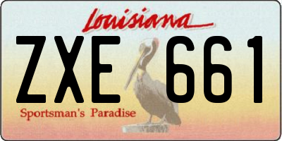 LA license plate ZXE661