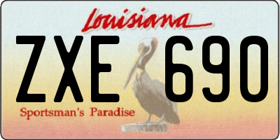 LA license plate ZXE690