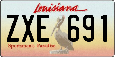 LA license plate ZXE691