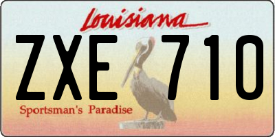 LA license plate ZXE710