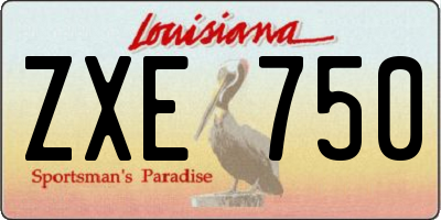 LA license plate ZXE750