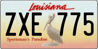 LA license plate ZXE775