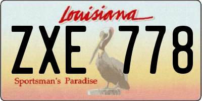 LA license plate ZXE778