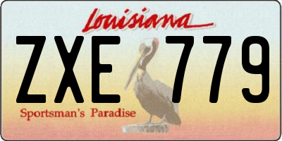 LA license plate ZXE779