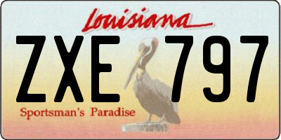 LA license plate ZXE797