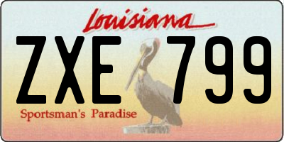 LA license plate ZXE799