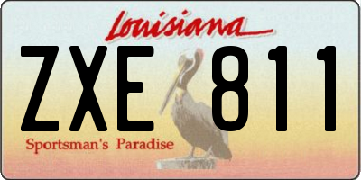 LA license plate ZXE811