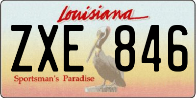 LA license plate ZXE846