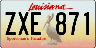 LA license plate ZXE871