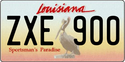 LA license plate ZXE900