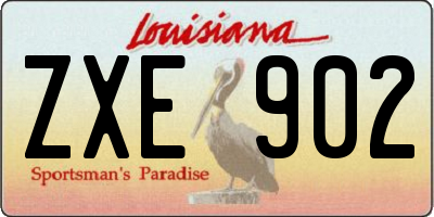 LA license plate ZXE902