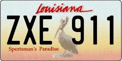 LA license plate ZXE911