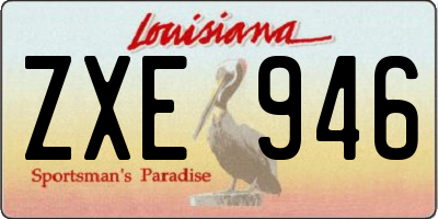 LA license plate ZXE946