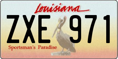 LA license plate ZXE971