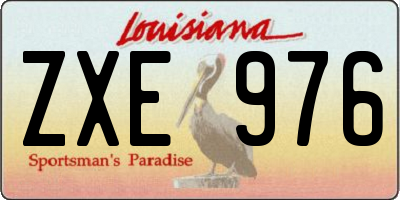 LA license plate ZXE976