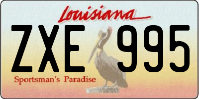 LA license plate ZXE995