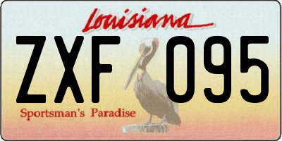 LA license plate ZXF095