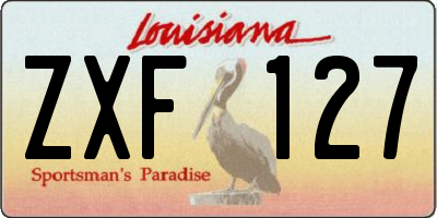 LA license plate ZXF127