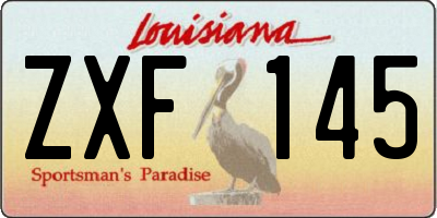 LA license plate ZXF145
