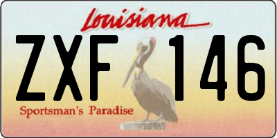 LA license plate ZXF146