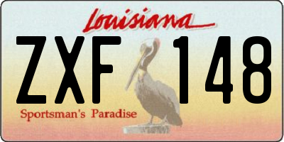 LA license plate ZXF148