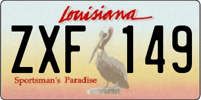 LA license plate ZXF149