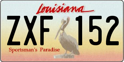 LA license plate ZXF152