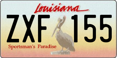 LA license plate ZXF155