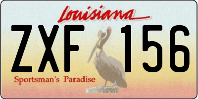 LA license plate ZXF156